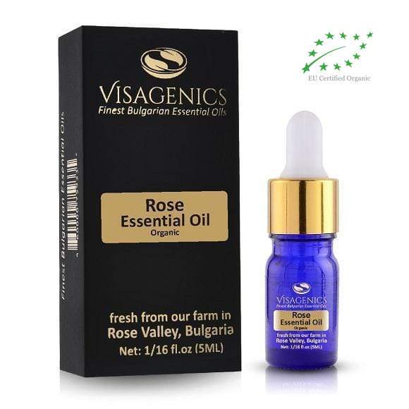 Halo 100% Pure Bulgarian Rose Otto Essential Oil - 5ml Glass Dropper Bottle For Aromatherapy